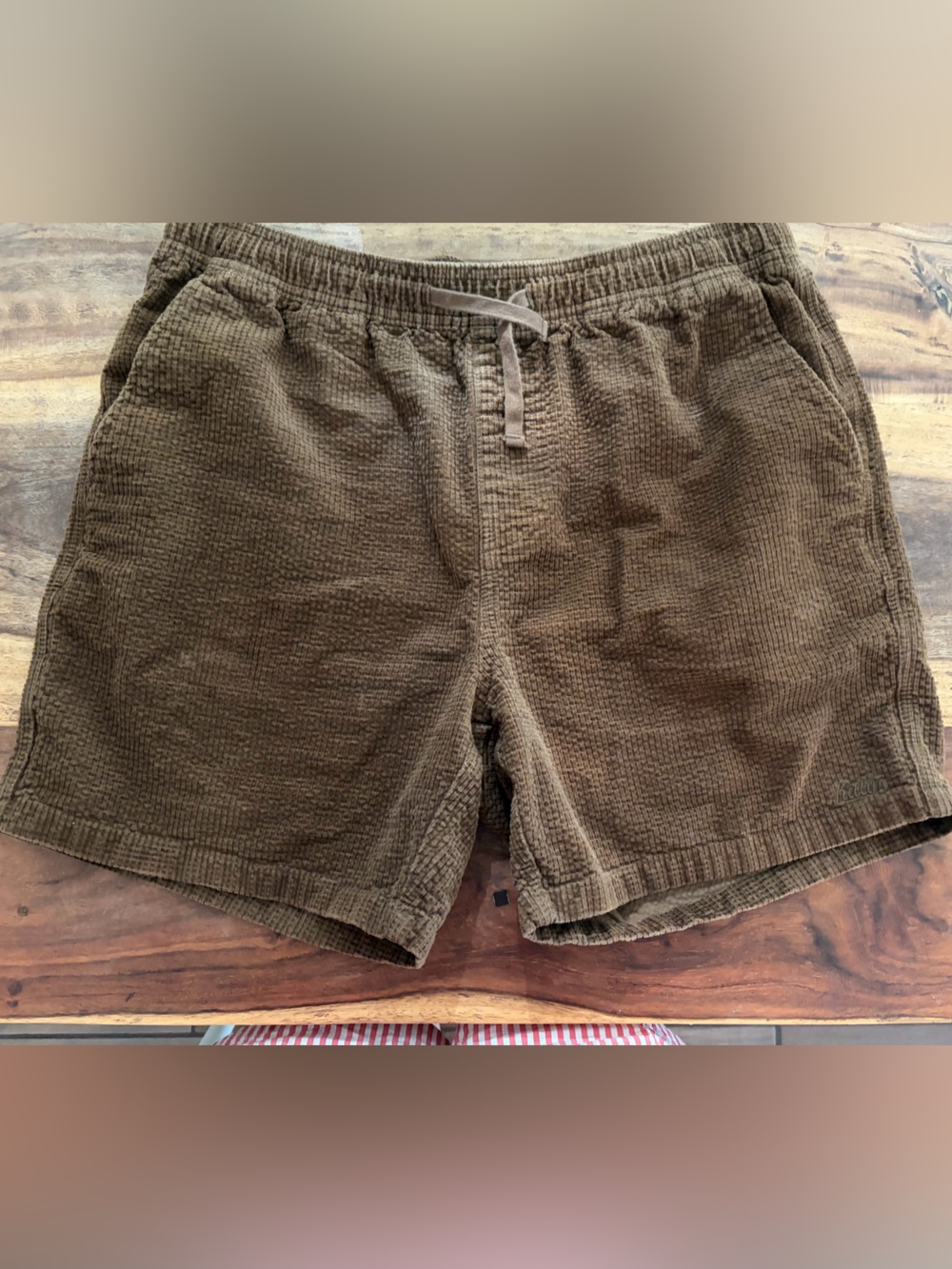 Katin Textured Brown Corded Shorts